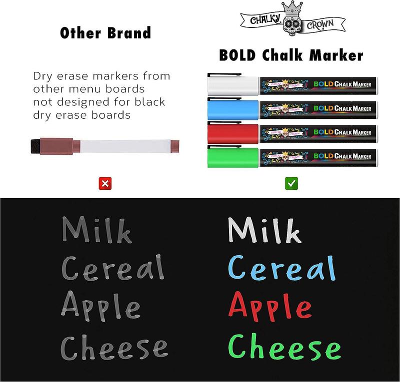 Magnetic Dry Erase Menu Board for Fridge – Weekly Meal Planner Chalkboard with 4 Liquid Chalk Markers, Grocery List & Notepad for Kitchen Refrigerator Magnetic Dry Erase Menu Board for Fridge – Weekly Meal Planner Chalkboard with 4 Liquid Chalk Markers, Grocery List & Notepad for Kitchen Refrigerator