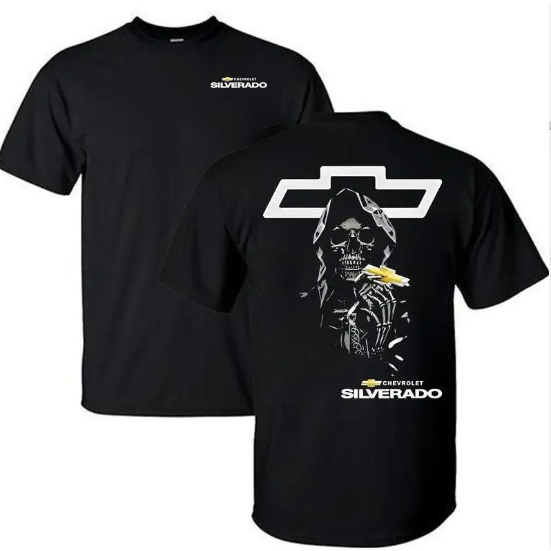 Silverado Racing Graphic T-Shirt - Unisex Chevrolet Cotton Short Sleeve Streetwear Tee summerwins.cnashirt,couple.