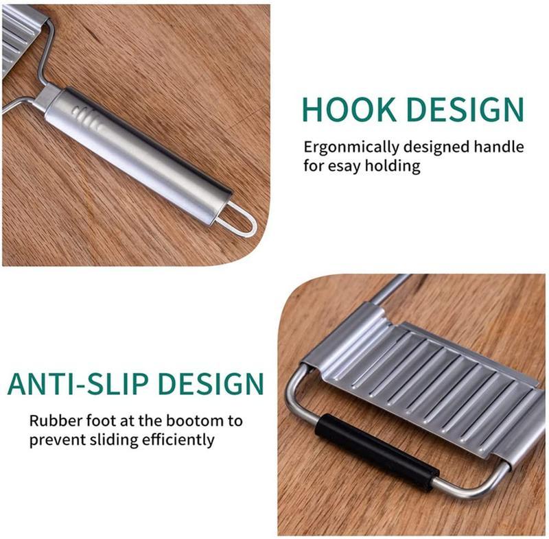 Stainless Steel 4 in 1 Multi-Purpose Vegetable Slicer,with 4 Adjustable Blades for Various Vegetables，An excellent gift choice for Christmas and New Year.