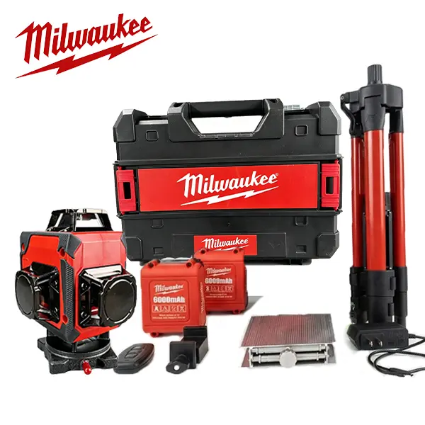 Milwaukee Professional Rugged Green Laser Level, Multi-Directional Self-Leveling Tool with 360° Beam Projection, Magnetic Base, Tripod Mount for Industrial Repair, Construction Projects