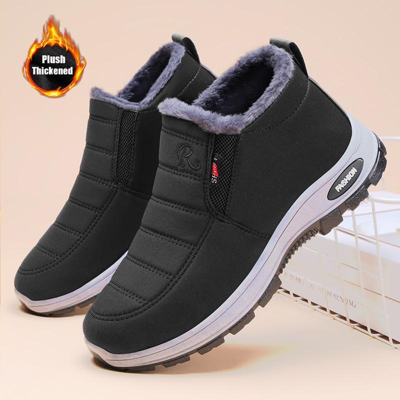 Women’s Warm Faux Fur Boots, Winter Outdoor Comfortable House Shoes, Non-Slip Casual Short Boots, Outdoor Booties Comfortable Shoes for Women, Winter Boots for Women, Classic Warm Boots, Waterproof Snow Boots Unisex Anti-Slip Height-Increasing