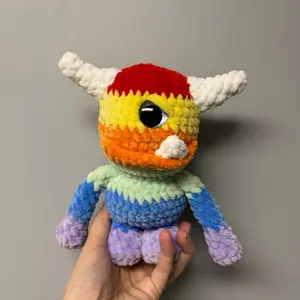 Rainbow monster plush