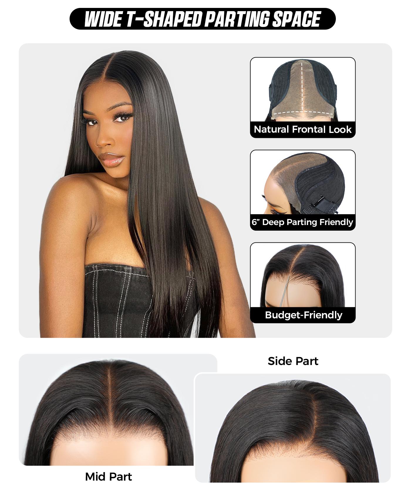 OQ Hair Full 220% Density Wear Go 9x6 Tpart Layered Cut Yaki Straight Bob Wig Reddish Brown Color Ear To Ear Deep Part Lace Glueless Wig Human Hair Pre Bleached Tiny Knots With Drawstring OQ Hair Full 220% Density Wear Go 9x6 Tpart Layered Cut Yaki Straight Bob Wig Reddish Brown Color Ear To Ear Deep Part Lace Glueless Wig Human Hair Pre Bleached Tiny Knots With Drawstring
