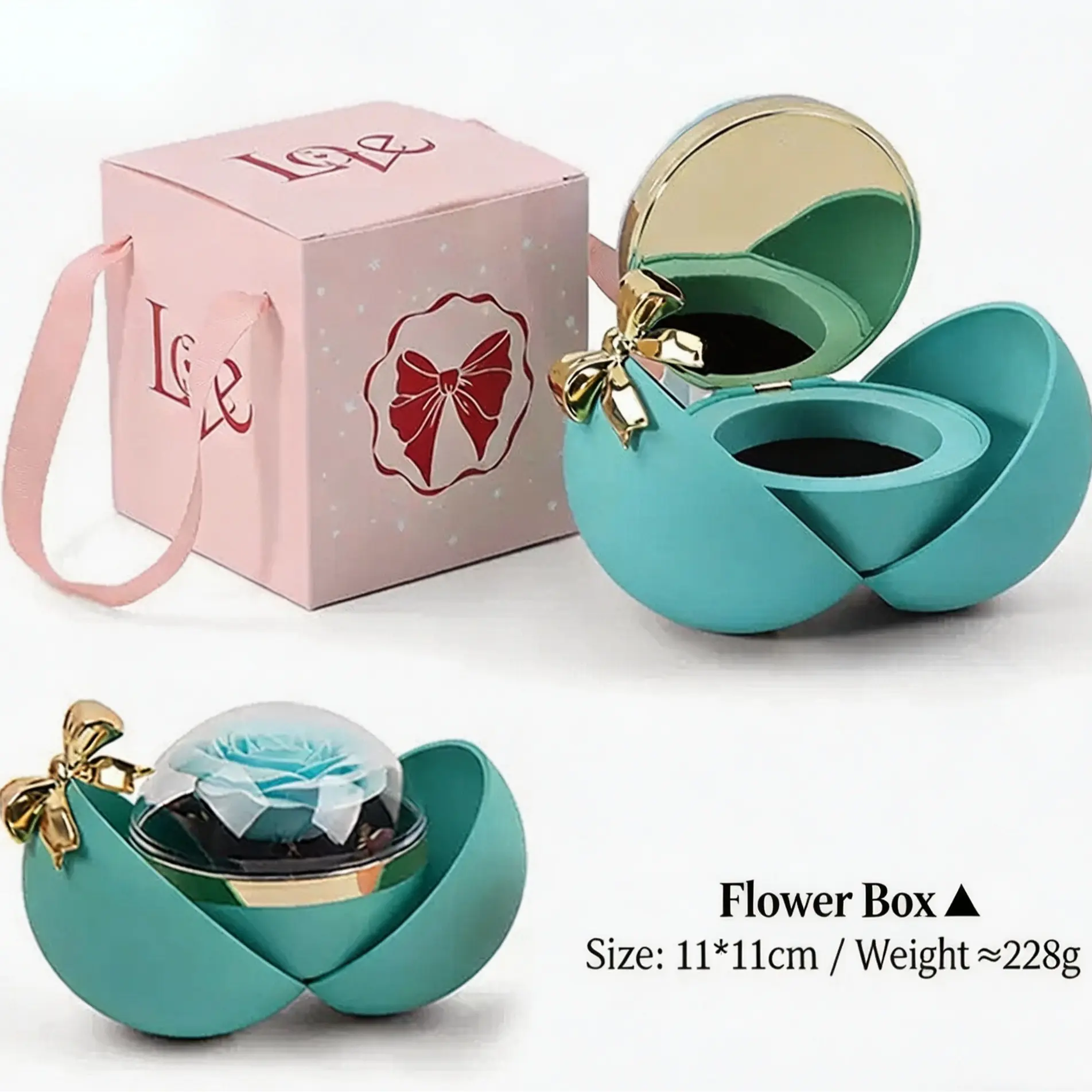 Blue Round Flower Box ONLY