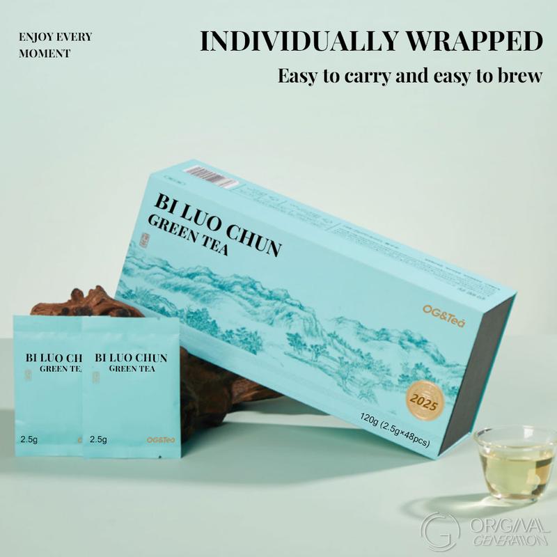 2025 BiLuoChun Green Tea 120g With Magnetic Tea Separator (2.5g×48pcs) 2025 New Green Tea Pan-fried Green Tea