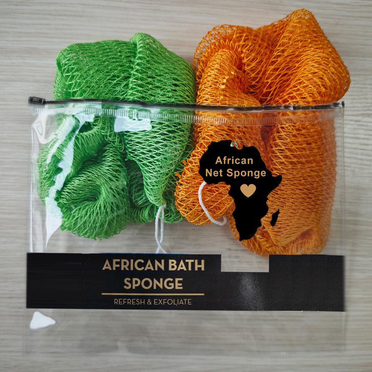 2 PCS Authentic African Exfoliating Net Bath Sponge