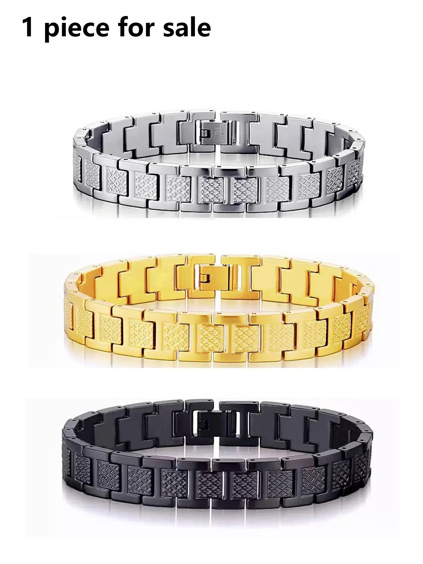 Men's Stainless Steel Bracelet, Heavy Wide Link Chunky Chain Bracelet for Men's Birthday Gift, Casual Style Wearable Accessory, Elegant Jewelry Bracelet, Trendy Jewelry, Fashionable Bracelet, High Quality Bracelet, Stainless Steel Wrist