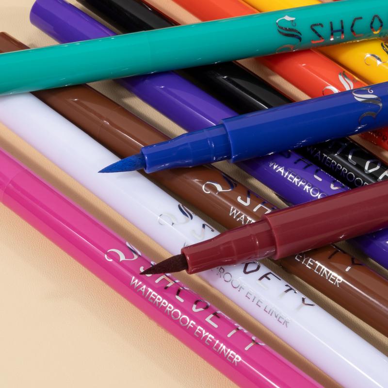 SUGARTY Colorful Liquid Eyeliner 12pcs Set Long Lasting Easy Application Professional Daily Makeup Accessories Cosmetic