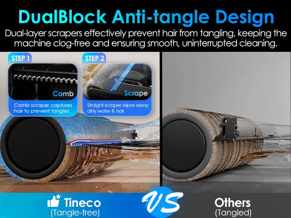 Tineco Floor ONE S7 Stretch Ultra Cordless Wet Dry Vacuum Cleaner, 180°Lay-Flat Anti-Tangle Design, 50 Minutes Runtime, 185℉ Flashdry Self-Cleaning, Dual-Sided Edge Cleaning Floor Cleaner