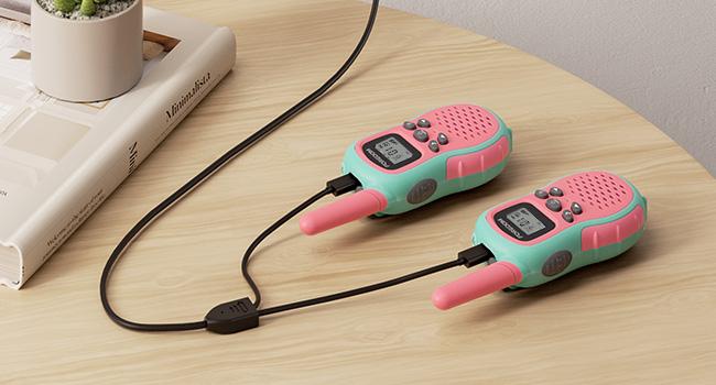 FOREDOM Walkie Talkies Rechargeable with Flashlight & Long Range Communication for Kids 22 Channels 2 Way Radio for Boys Girls Gift Age 3+