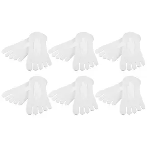 Allegra K 6 Pair Toe Socks, Breathable Toe Compression Socks for Women, Split, Non-Slip, Nylon, White