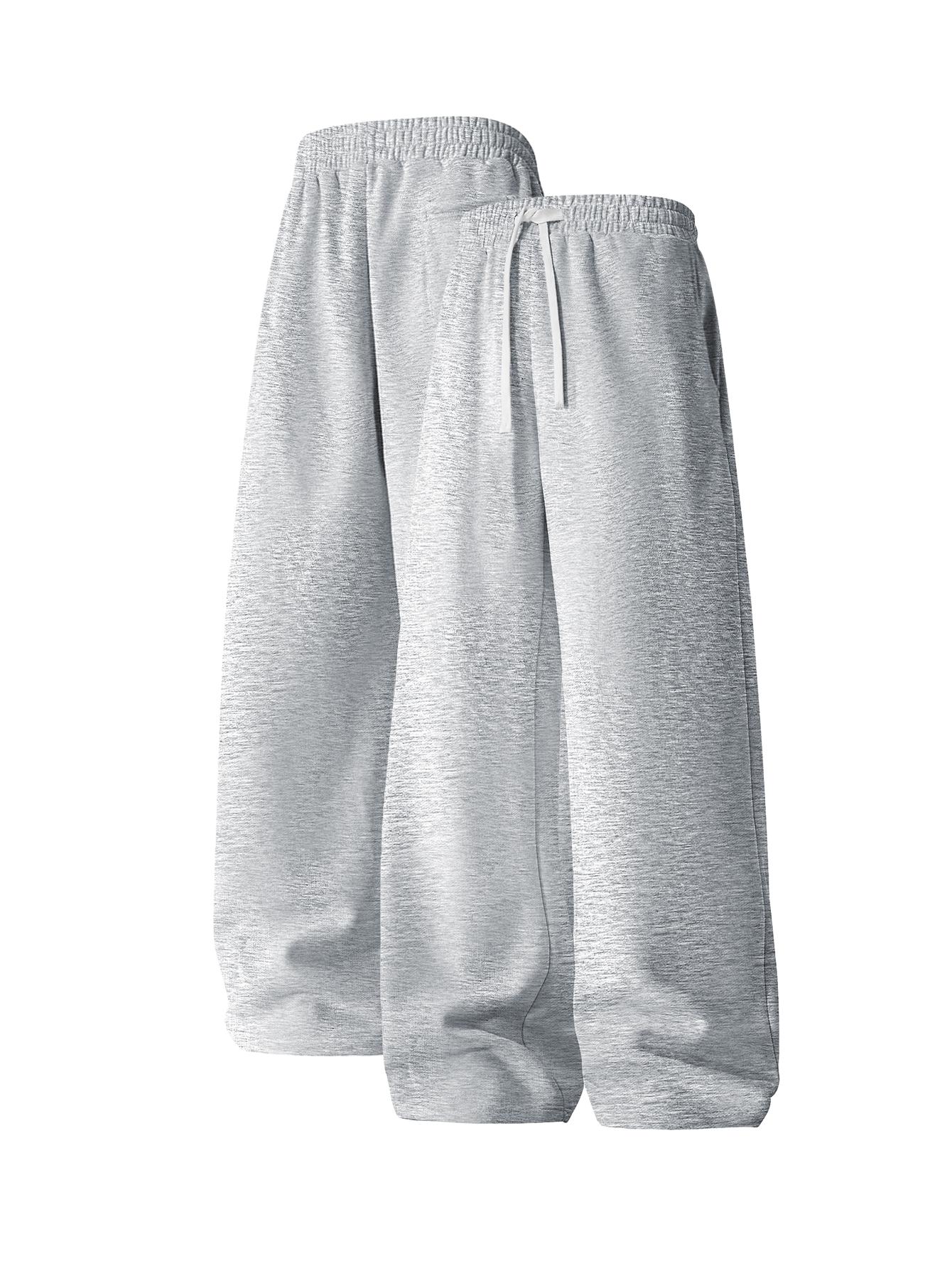 Men's Regular Fit Drawstring Casual Pants - Soft and slightly stretchy fabric, comfortable and breathable, drawstring waist adjustment, solid color, perfect for outdoor sports and fitness activities in spring and summer