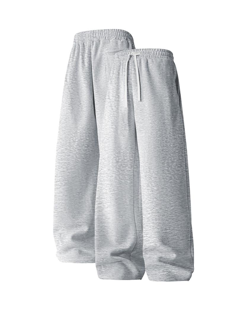 Men's Regular Fit Drawstring Casual Pants - Soft and slightly stretchy fabric, comfortable and breathable, drawstring waist adjustment, solid color, perfect for outdoor sports and fitness activities in spring and summer