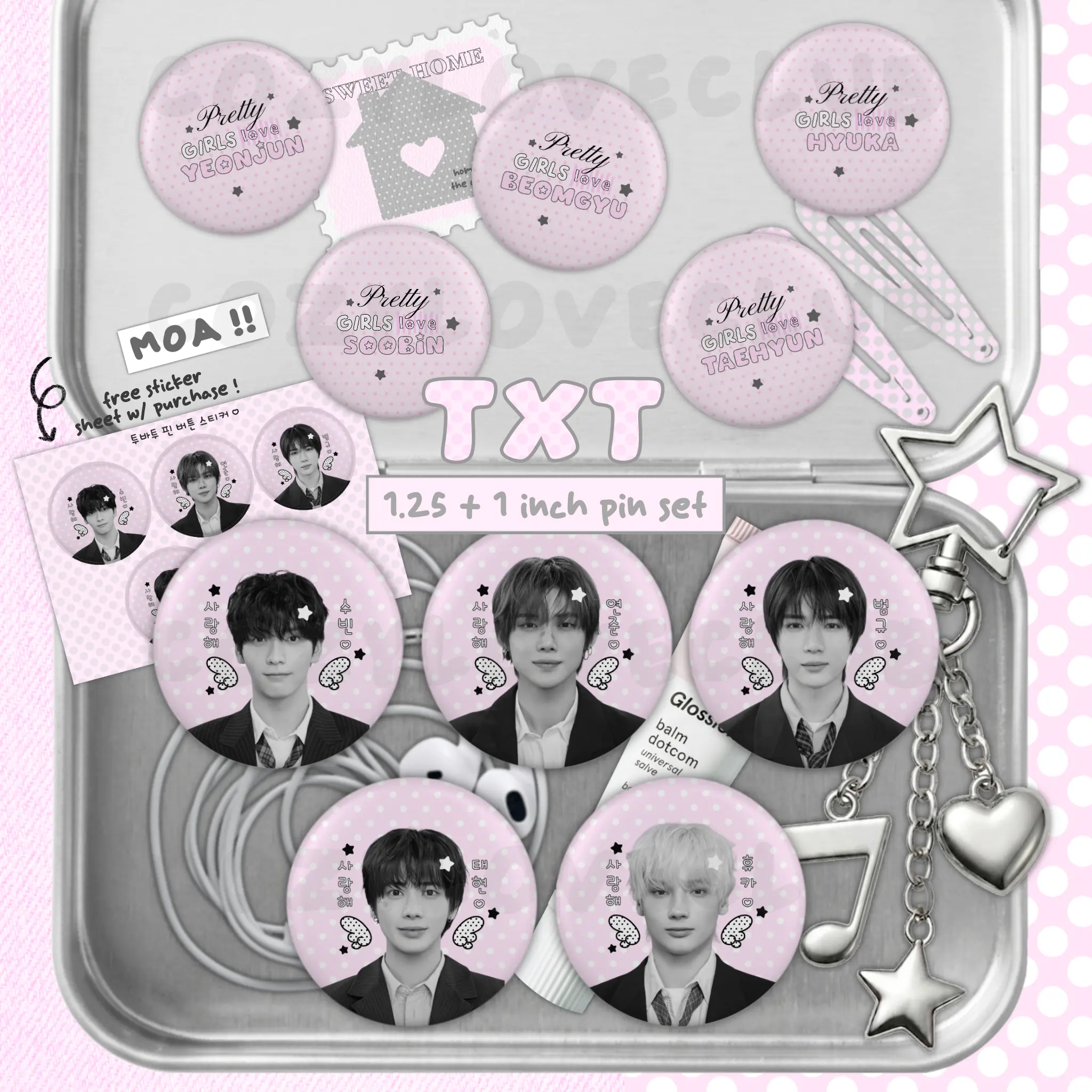 TXT Button Pin Set