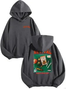 Treaty Oak Revival Pullover Hoodie, Vintage Retro Style Mens Premium Cotton Sweatshirt, Classic Fit Long Sleeve Casual Daily Wear Menswear