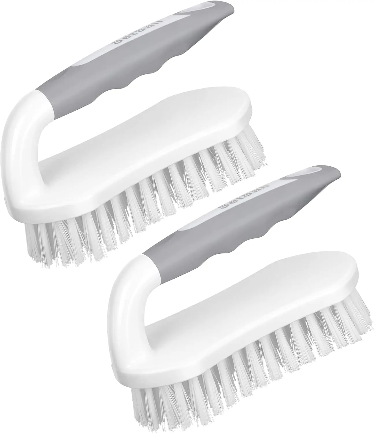2-Pack Heavy-Duty Scrub Brushes – Stiff Bristles for Cleaning Shower, Bathroom, Kitchen, Carpet, Bathtub & Household Surfaces