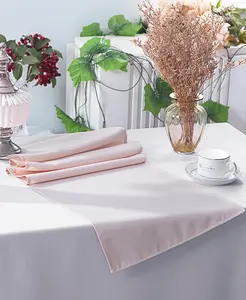13"x108" Premium Polyester (240 GSM) Table Runners - Blush Pink/Rose Gold (1pc)