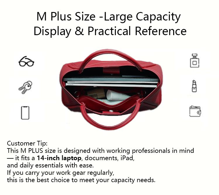 NewBella Kelly M Plus 2 PCS Set Lychee Top Handle Bag with Removable Shoulder Strap Purse Eco-Friendly PU Leather Spacious Interior Magnetic Closure & Inner Pockets Foldable Packaging DealsForYoudays,FallFreshness