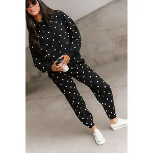 Signature Set - Spot On | Womens Sweat Set | Plus Size | Womenswear Lounge Embroidered Polka Dot