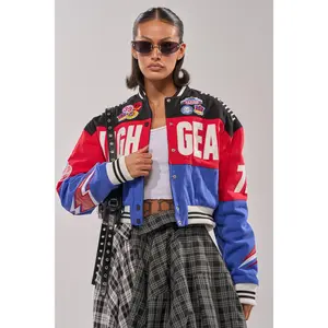 HIGH GEAR EMBROIDERED BOMBER HIGH GEAR EMBROIDERED BOMBER