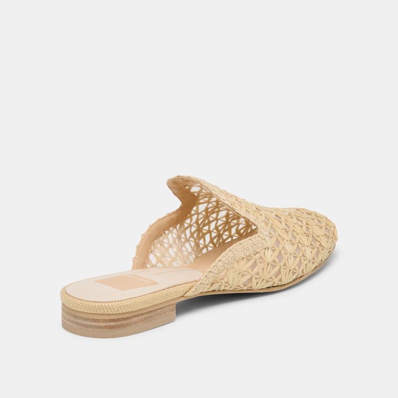 Dolce Vita KIRT FLATS LT NATURAL CROSS HATCH RAFFIA