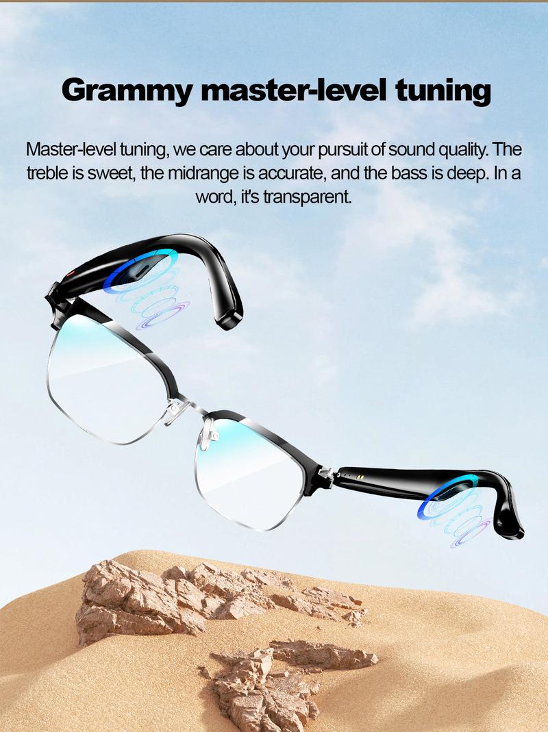 Smart Glasses Wireless Bluetooth, anti-blue light, UV protection, voice-activated smart music glasses with built-in microphone and speaker, suitable for meetings, travelling or studying Magnetic Wearable Chargeable Smart Glasses Wireless Bluetooth, anti-blue light, UV protection, voice-activated smart music glasses with built-in microphone and speaker, suitable for meetings, travelling or studying Magnetic Wearable Chargeable