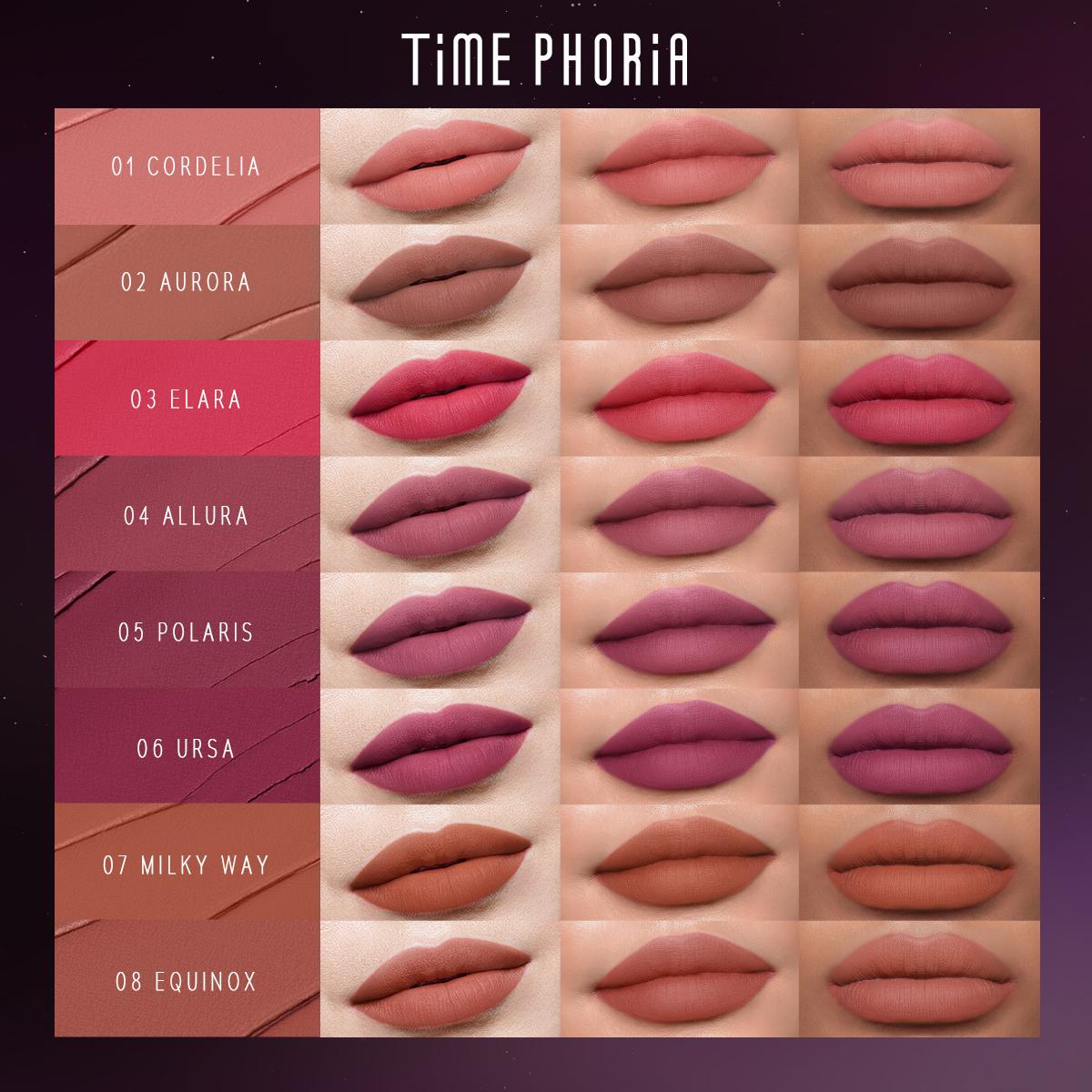 [TIMEPHORIA Hero Lip Cream] Nebula Velvet Lip Cream 4ML - Luxurious Velvet Lipstick Lip Tint Lip Gloss Soft Blurring 12 Hours Comfort Longwear Makeup Cosmetic Blend Glossy Daily Compact