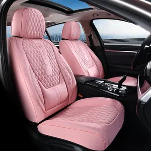 Coverado Car Seat Covers Full Set - Pink Waterproof Protectors for Front & Back Seats - Universal Fit Auto Cushions - upgraded car Premium Interior Upgrade & Cute Accessories stylish upgrade