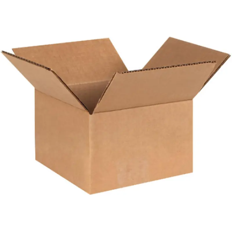 Kraft Corrugated Cardboard Box, 6"L x 6"W x 4"H, Shipping Supplies for Office Packaging & Handling