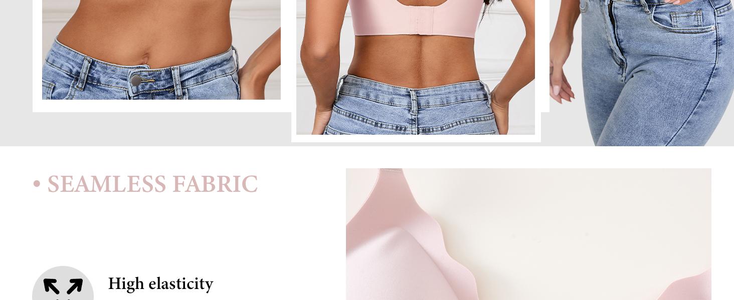 Women's Black Jelly Bra No Underwire T-Shirt Bra Seamless Comfortable Soft Wireless Basic Bridal One Piece Minimalist Everyday Wear with Adjustable Straps Vneck Slight Push-Up Breathable bra  fits women