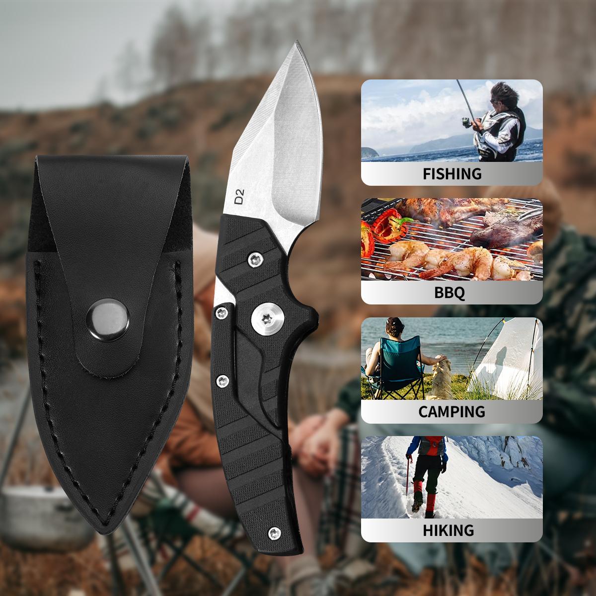 Sharp Fixed Blade Knife with Sheath - Multi-Purpose EDC Hunting Knife for Camping, Hiking, Fishing & Kitchen Cooking, Ideal Gift for heritage Mini Outdoor Folding Knife  Survival, and Hunting The Perfect Gift for Adventurers edc knife multi-functional