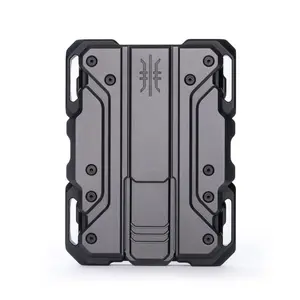 Ronin X1 Tactical Wallet for Men - Minimalist Card Holder with Quick Eject System - Aerospace-Grade Machined Aluminum - Graphite Gray