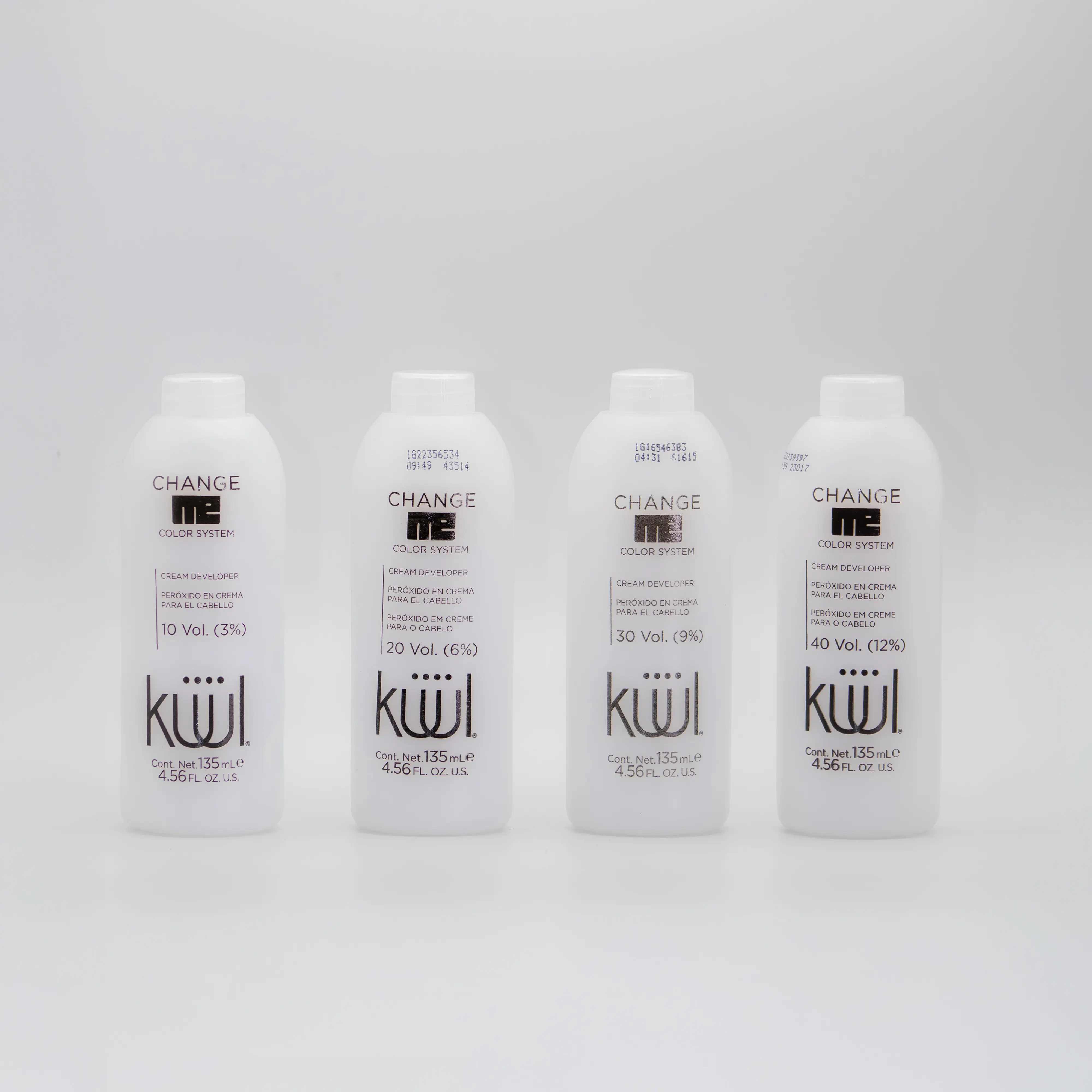Kuul Color Cream Developer ( peroxide ) Change Me Color System. / 10, 20, 30 & 40 Volume. 4.5 FL oz. Ea