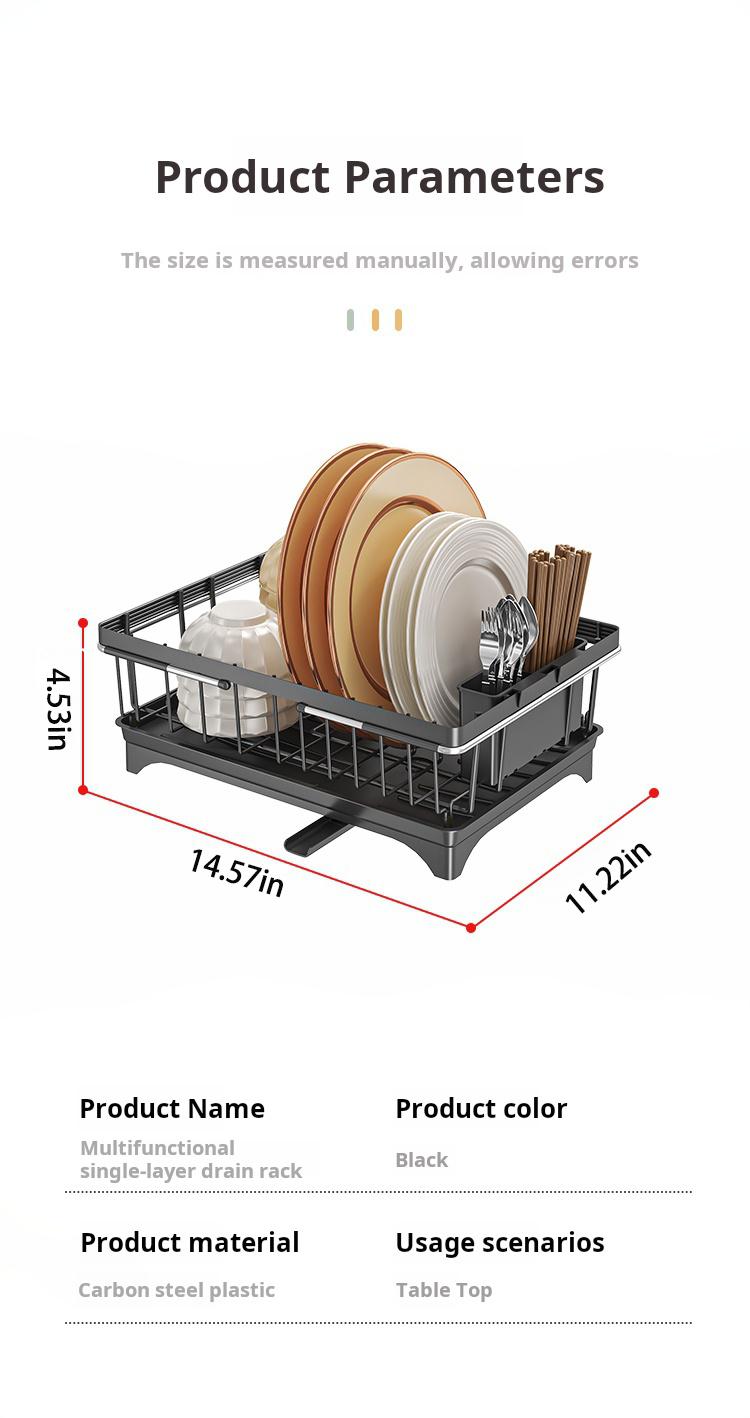 Expandable Kitchen Sink Drying Rack with Auto Drain – Adjustable Dish Rack for Countertop, Space Saving Utensil & Plate Organizer, Multi-Purpose Drying Rack for Dishes, Fruits & Kitchenware