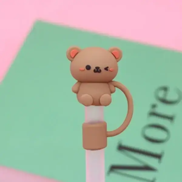 Pack of 5 Silicone Straw Caps 10 mm