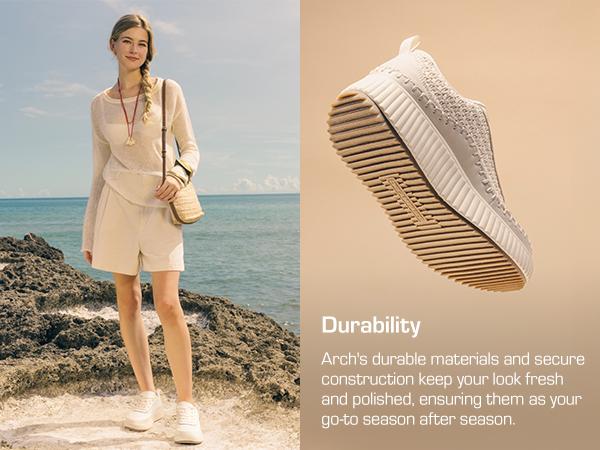 DREAM PAIRS [Arch] Women's Casual Sneaker Tweed-Effect Platform Chunky Sneakers Comfortable Lightweight Footwear Trainer Sports Shoes Running Walking Shoes Girl Training Athletic