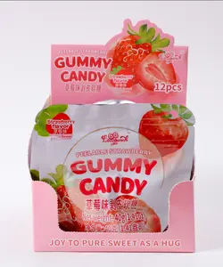 MUST-TRY Peelable Strawberry Candy! 12Pcs Viral ASMR Gummy - Sweet as a Hug!