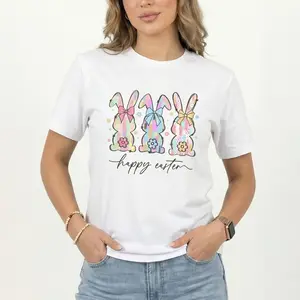 Coquette Easter Bunny T-Shirt for Women, Bow Aesthetic Rabbit Graphic Tee, Trendy Pastel Spring Shirt, Cute Easter Outfit Gift