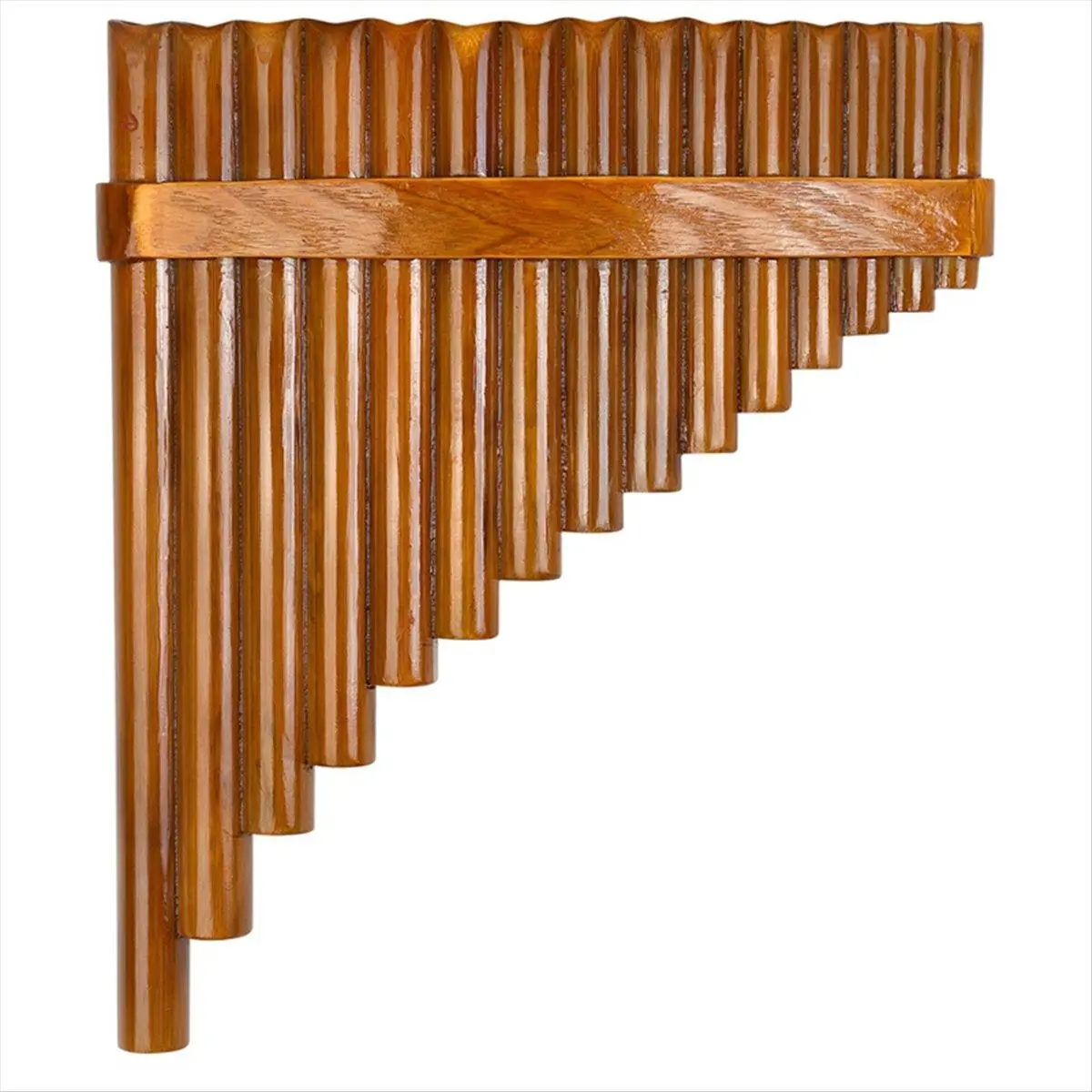 Handmade Natural Bamboo G Major 15-Tone Right-Hand Pan Flute, Musical Instruments for Home Use Supplies, Flutes