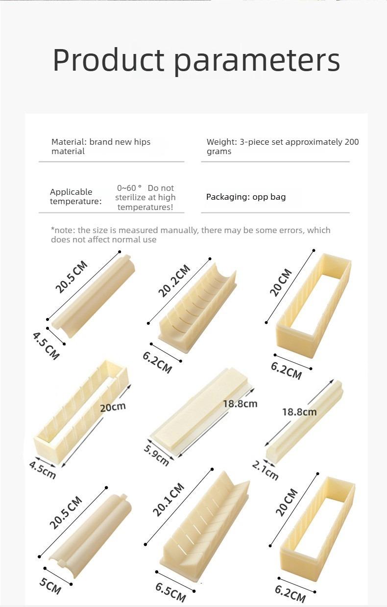 Sushi Mold Household Sushi Tool Set Seaweed Rice Roll Maker Nori Easy Sushi Kit Complete Set for Home Cooking