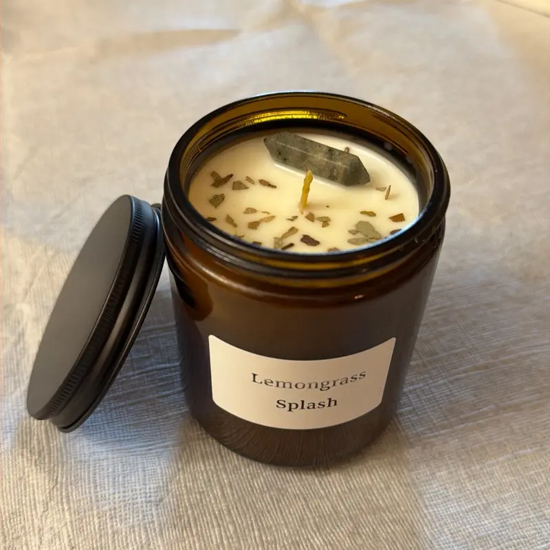 Lemongrass  crystal candle