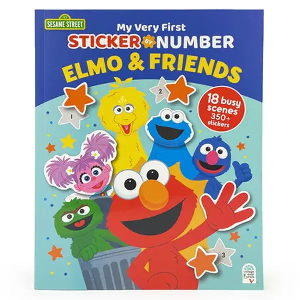 Sesame Street Elmo & Friends: My Very First Sticker by Number -- Sesame Street, Stickersinted Item