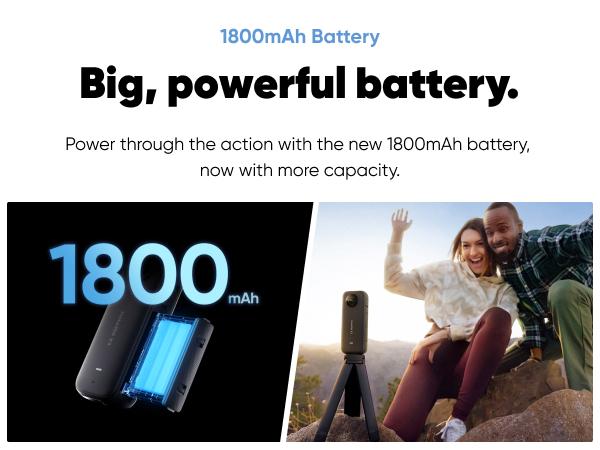 Insta360 X3 - Waterproof 360 Action Camera with 1/2" 48MP Sensors, 5.7K 360 Active HDR Video, 72MP 360 Photo, 4K Single-Lens, 60fps Me Mode, Stabilization, 2.29" Touchscreen, AI Editing, Live Stream