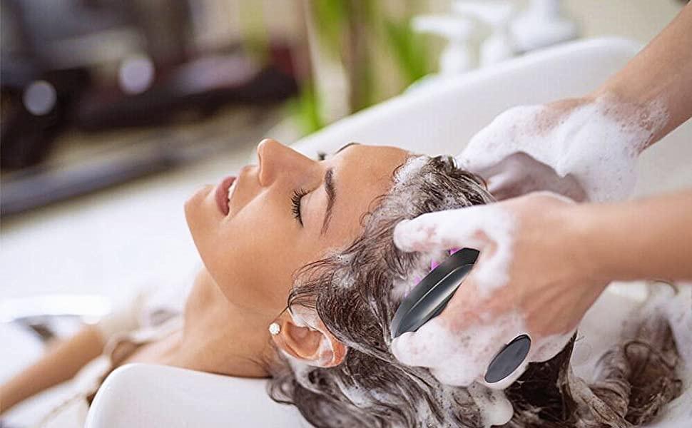 Scalp Massager, Shampoo Brush Hair Scrub Brush for Wet and Dry Hair, Soft Silicone Bristles Head Massager Clean Hair, Reduce Dandruff, Massage Scalp, Promote Hair Growth