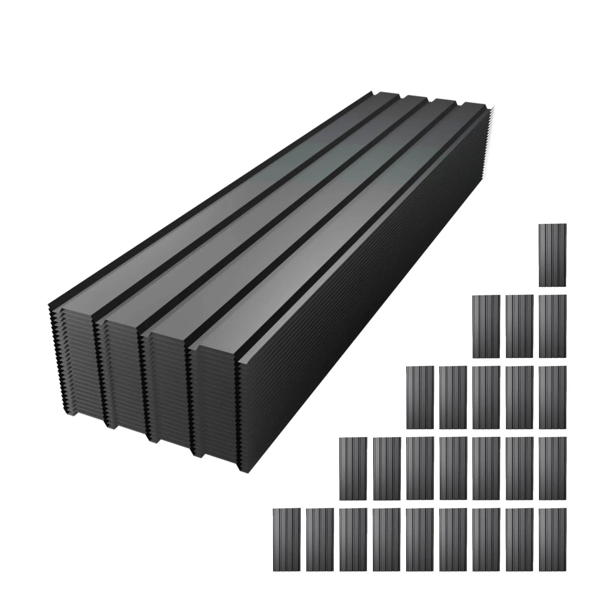 Heavy Duty Galvanized Metal Roof Panels, 25-Pack 72.8 Inch Corrosion-Resistant Waterproof Steel Roofing Sheets for Outdoor Storage Sheds, Garages, Patio Covers, Barns, Stables, and House Roof Repair, Durable Gray Finish
