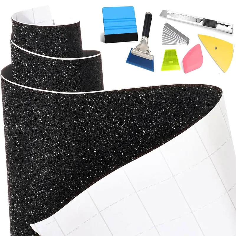 Vinyl Car Wrap 5ft x 1ft, Air Release Automotive Wrap Film for Car, SUV, Truck, Moto, Boat, Laptop DIY Vehicle wrap Satin Black Paint Protection Film Prevents Minor cuts and scrapes