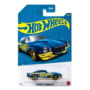 Hot Wheels ‘70 Chevy Camaro RS 58th anniversary Blue and Gold Pearl & Chrome Set