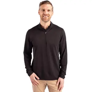 Cutter & Buck Virtue Eco Pique Recycled Quarter Zip Mens Big & Tall Pullover