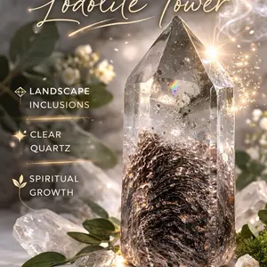 crystals Garden Quartz Lodolite Tower | Scenic Landscape Quartz | Manifestation & Spiritual Growth Crystal sculptures