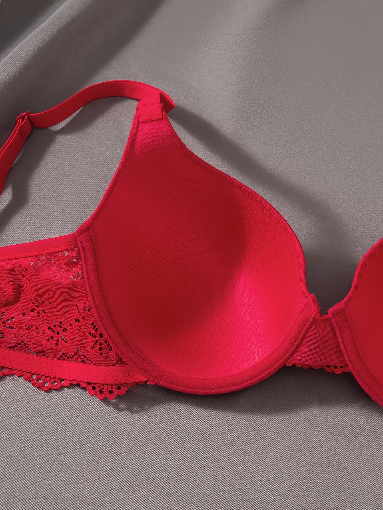 6pcs Pack Women's Underwire Push-Up Bra with Boning - Full Lift Lace Front Overlay, Non-Detachable Padded Cups & Underwire Suitable for Daily Wear,, Parties - Elegant Lift & Posture (Hand Washable)